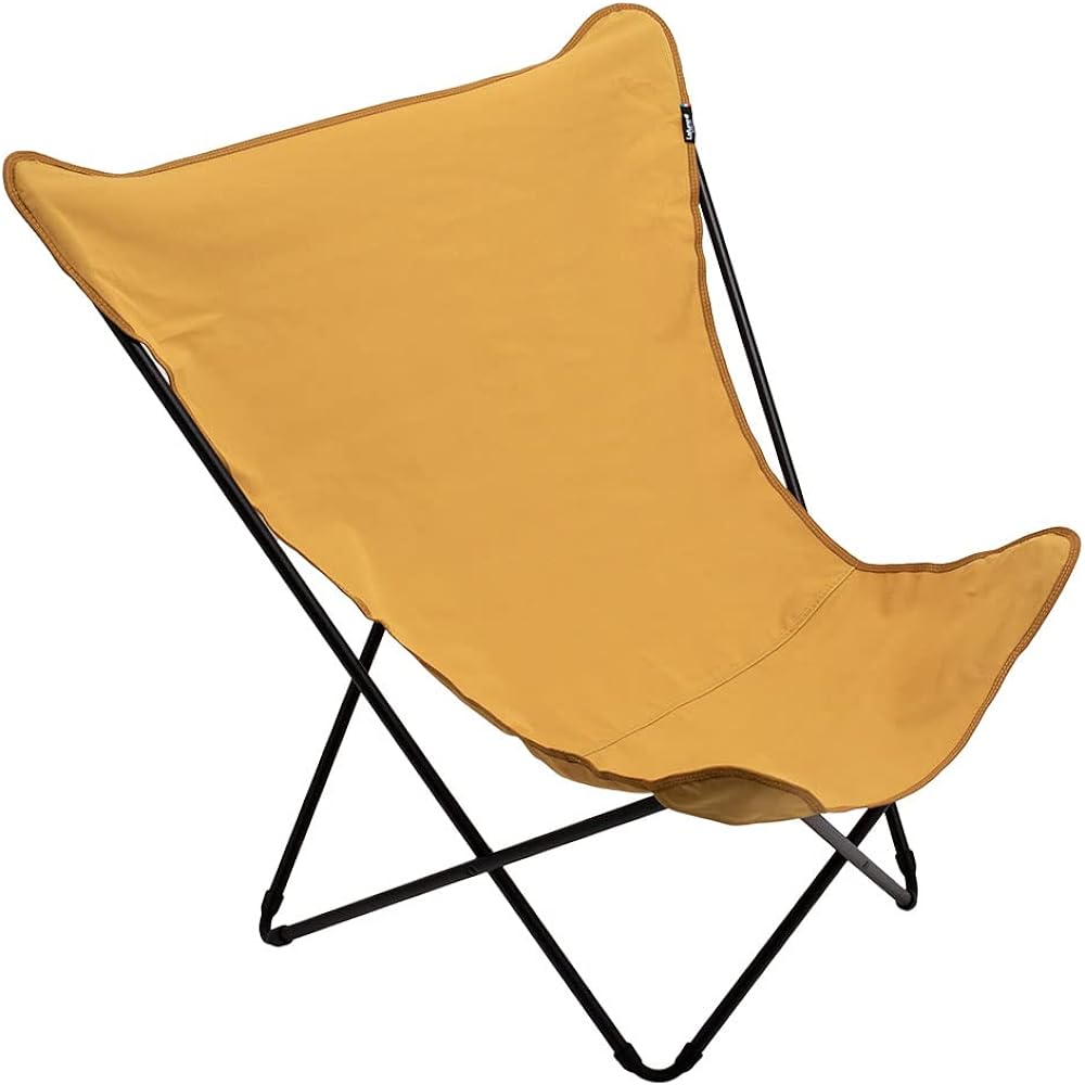 [Lafuma Mobilier] Lafuma MOBILIER Design Chair Pop Up Chair Folding Outdoor LFM2777-7234 Yellow Design Chair POP UP XL Curry [Parallel Import]