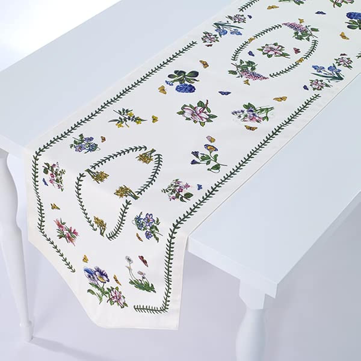 Avanti Linens - Decorative Table Runner for Nature Inspired Home Decor (Portmeirion - Botanical Garden 72")