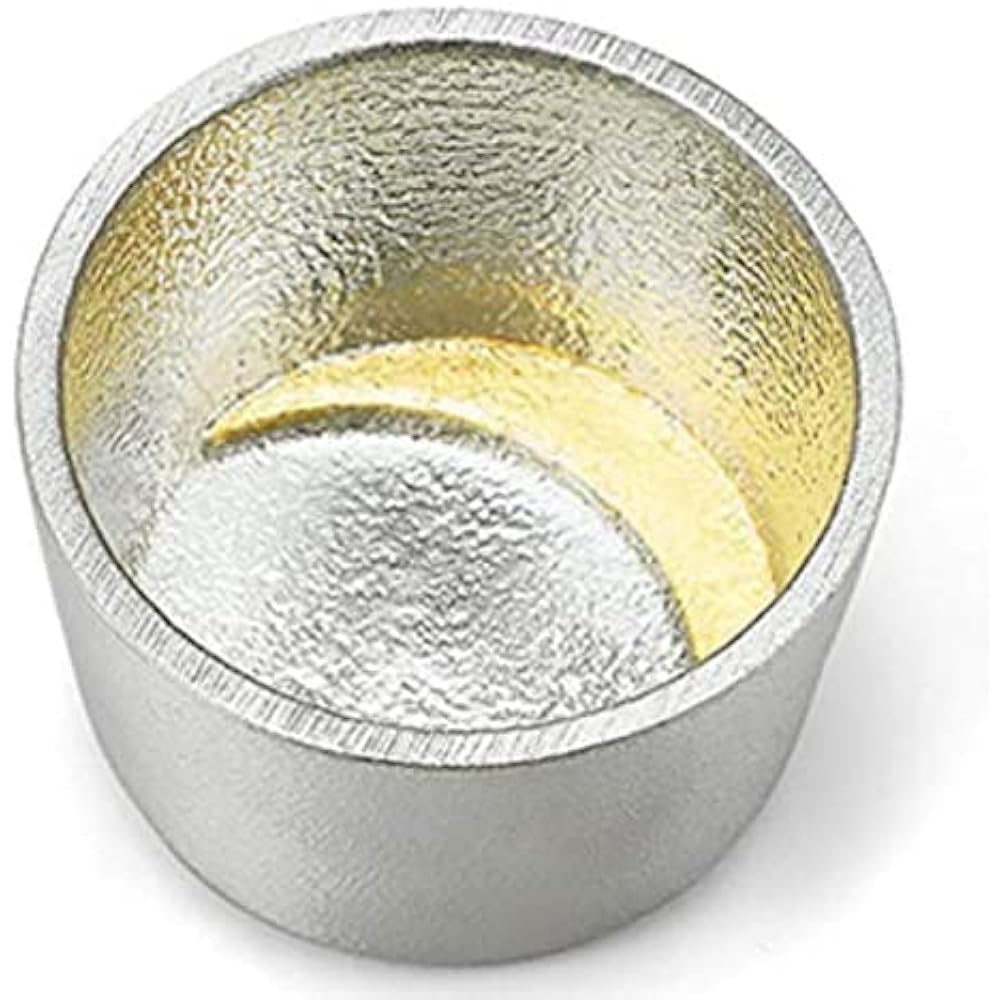 [Wrapped with Nousaku Japanese paper] Moon Sake Cup Gold Leaf Cup Set of 2