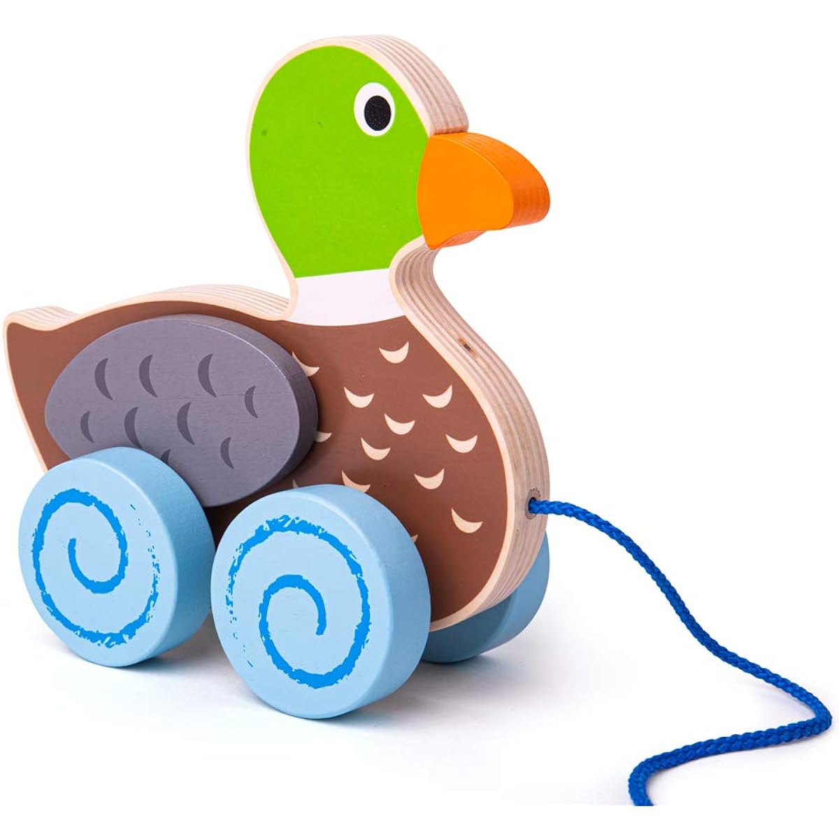 Bigjigs Wooden Duck Pull Toy Alongside Toys