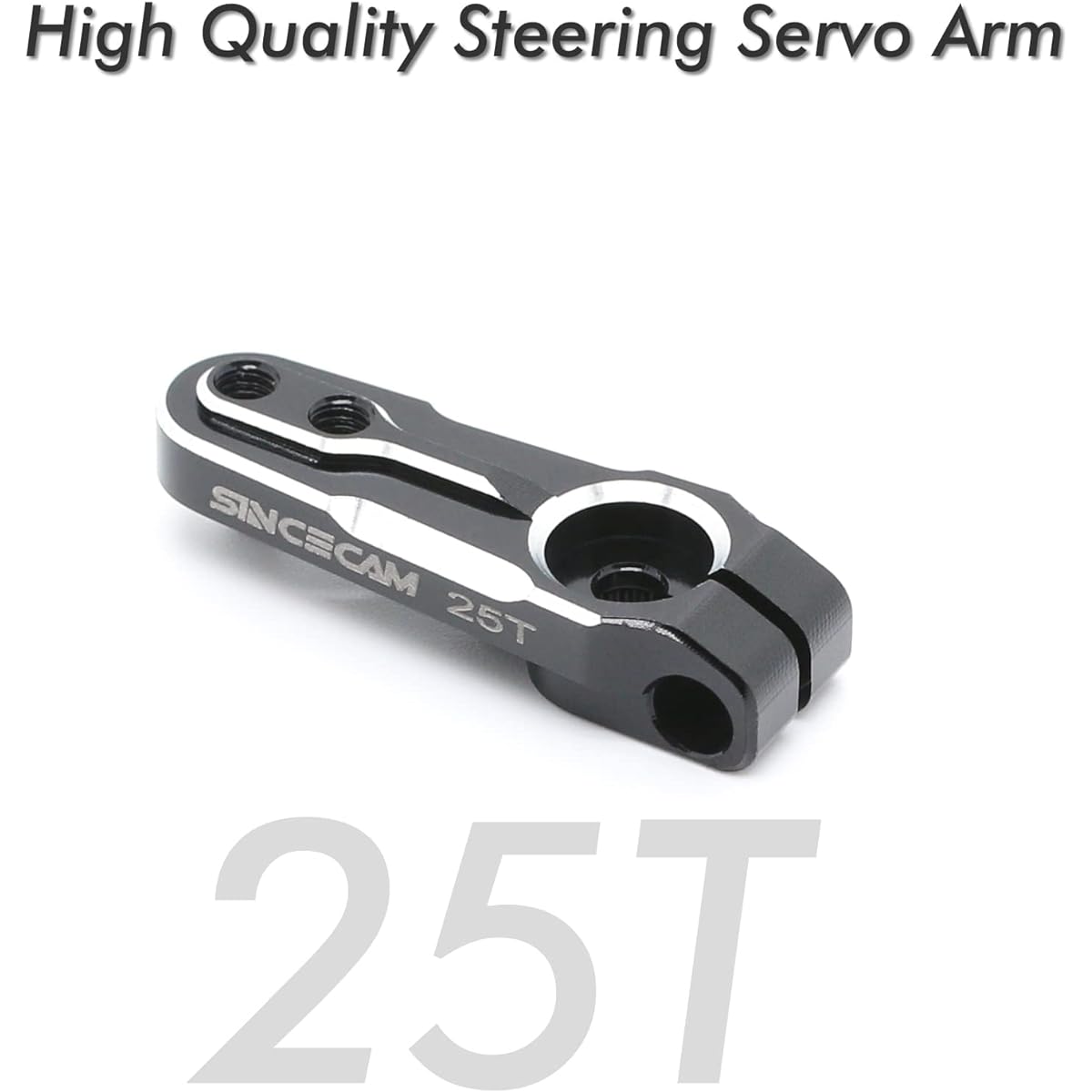 Sincecam Servo Horn 25T AL7075T6 Aluminum Metal Servo Arm for 1/8 1/10 1/12 Scale RC Models 2 Pack