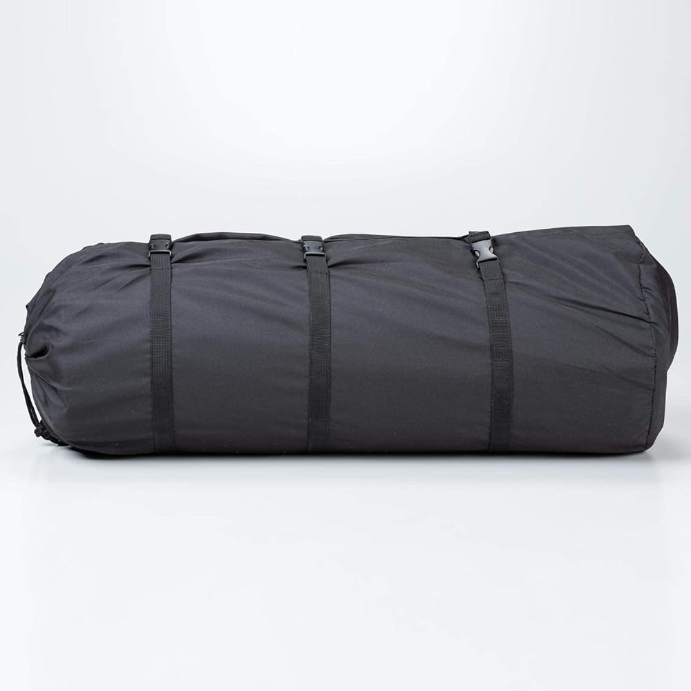 BUNDOK Inflatable Mat 10cm Thick BD-545 Automatic Inflating Air Mat Camping Sleeping in Car Extra Thick Storage Bag Included Black Single