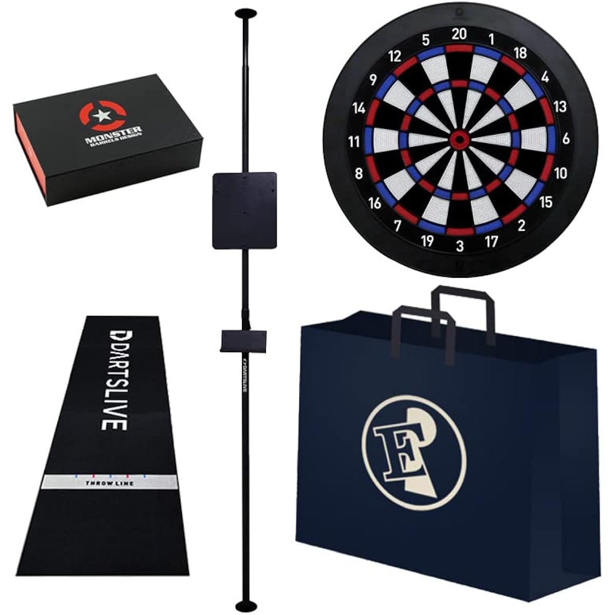 Darts board set HAPPY BAG DARTSLIVE home & pole stand & fireproof throw mat | Home darts set