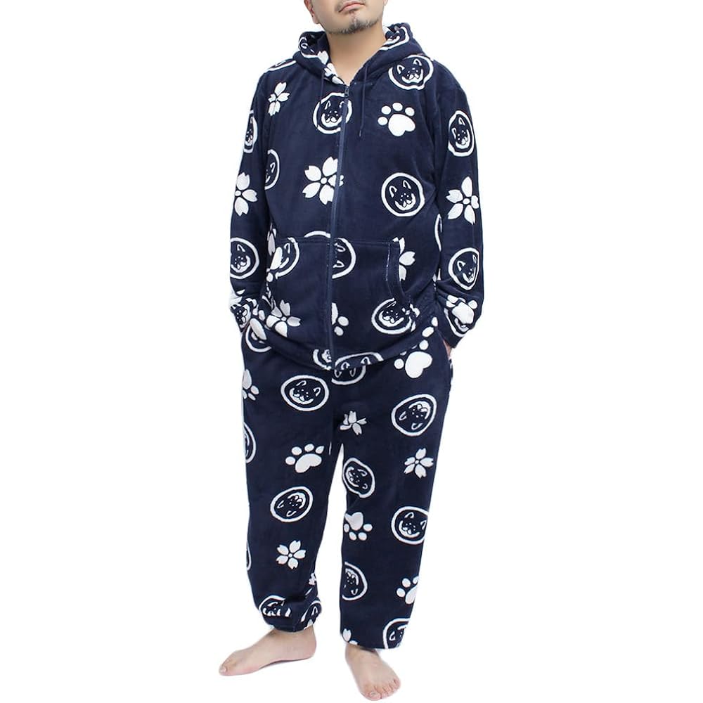 Wankodo Parka Men's Large Size Fluffy Boa Fleece Originated in Kyoto Yuru Chara Wankodo