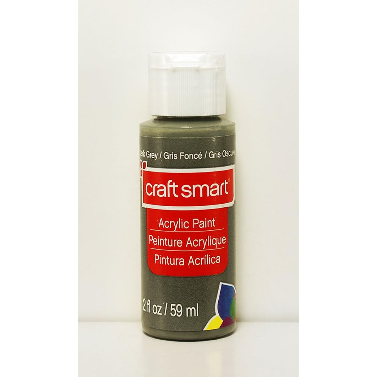 Craft Smart Acrylic Paint 2 fl oz. 1 Bottle of 40+ Colors. Grey 1001