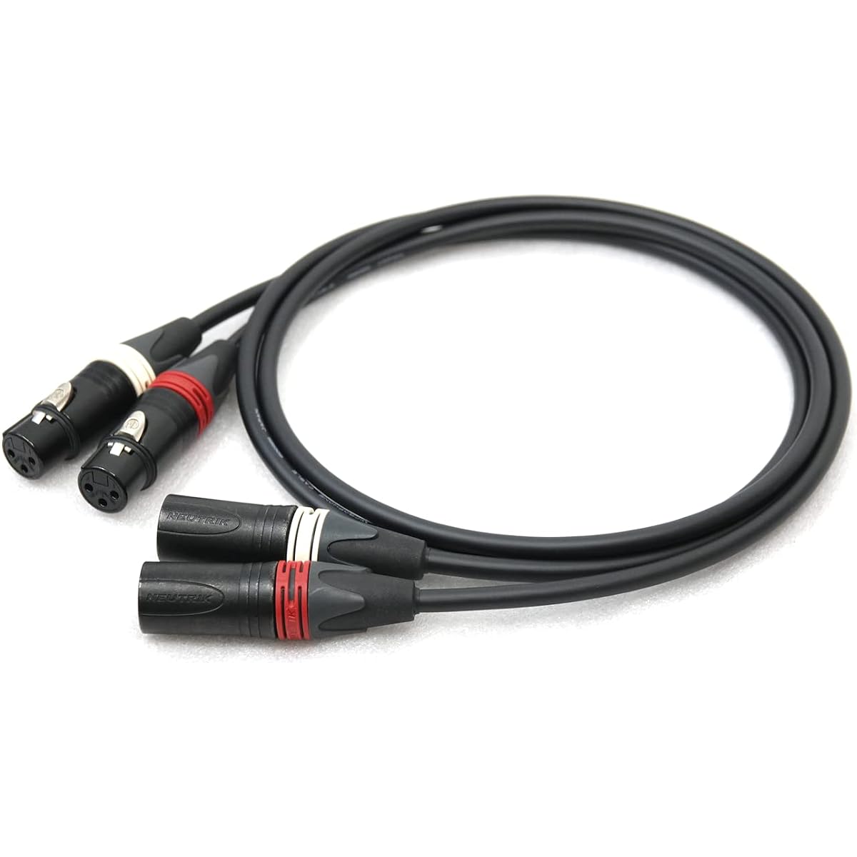 MOGAMI 2549 Red and White 2 Pair XLR Microphone Cable (10m)