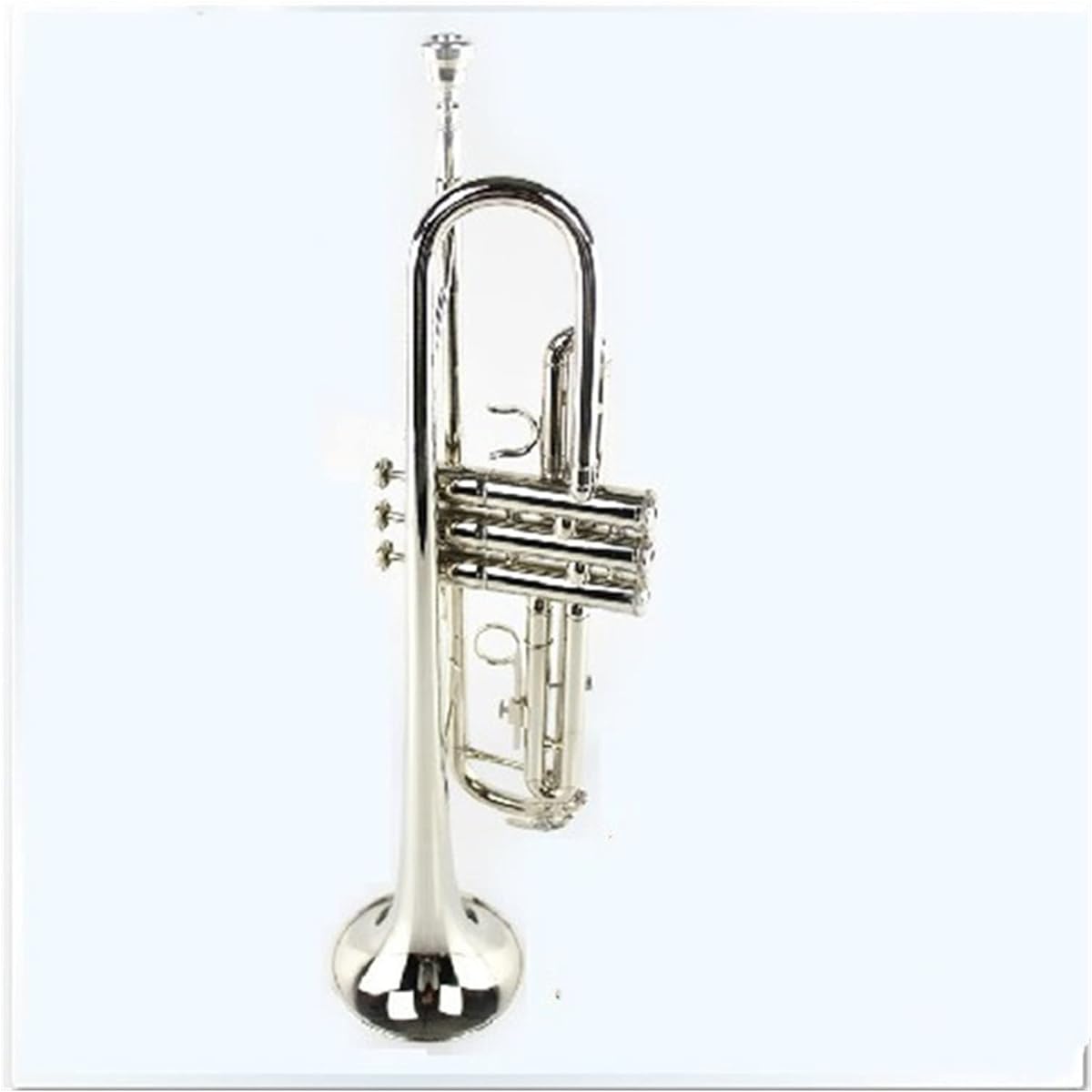 B Flat Three Tone Trumpet Instrument Surface Nickel Plated Silver