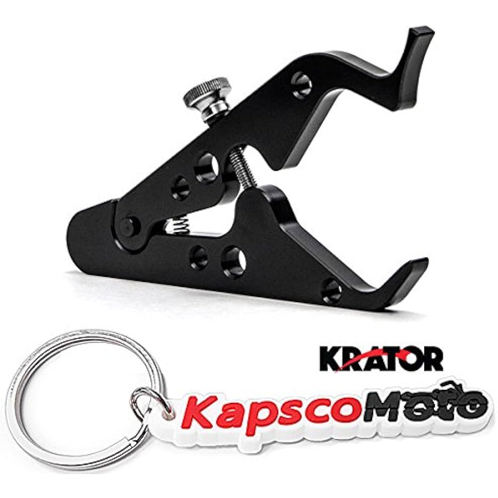 Krator Motorcycle Cruise Control Universal Throttle Assist Wrist Hand Grip Lock Clamp + KapscoMoto Keychain