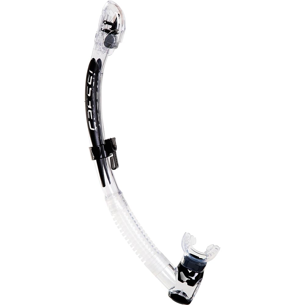 CRESSI Scuba Snorkeling Snorkel [ITACA ULTRA DRY] Patented Dry Guard Soft Silicone Mouthpiece with Drain Valve [Genuine Product]