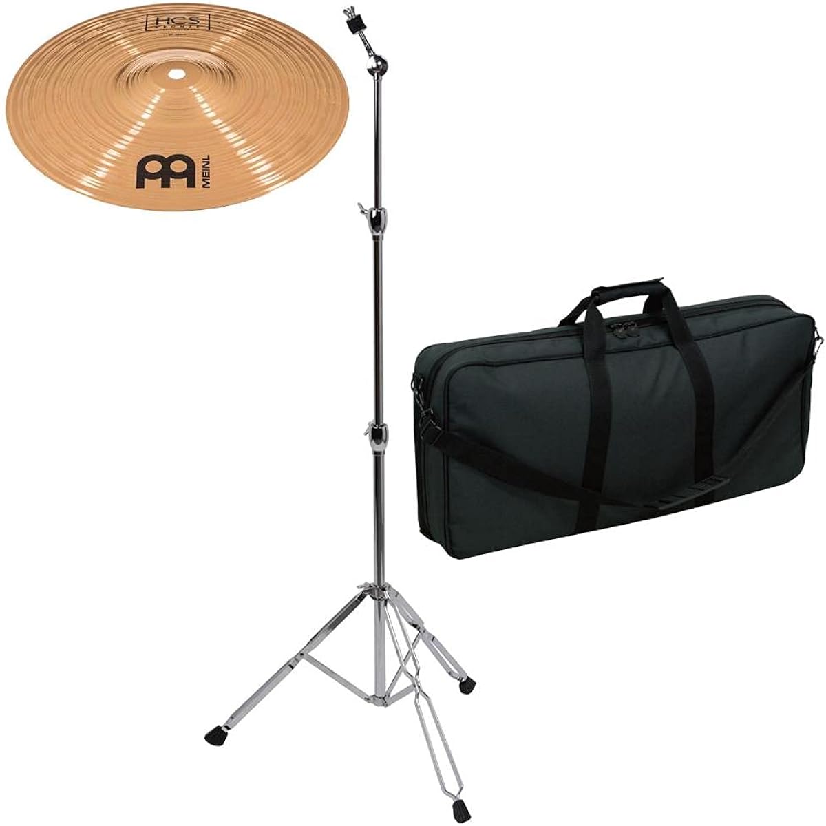 [For Cajon] MEINL HCSB10S + CS-01 + TCB-200 Splash Cymbal + Cymbal Stand + Carrying Bag Set