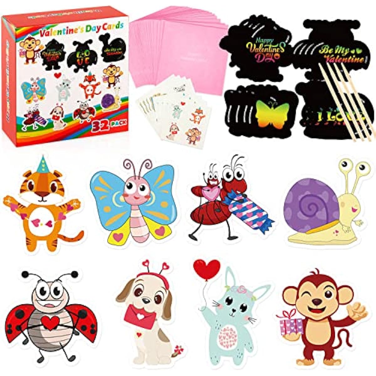 Valentine Cards for Kids Valentine Cards Scratch Paper Scratch Art for Kids