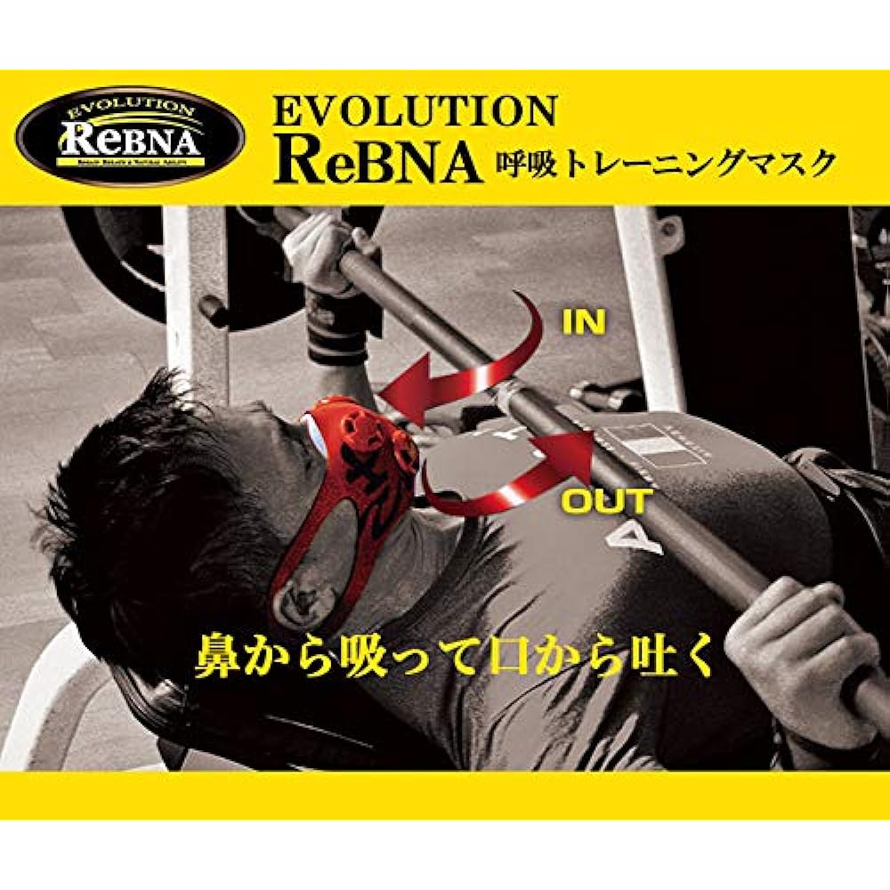 ReBNA EVOLUTION Nasal Breathing Training Mask (Clear Black, M)