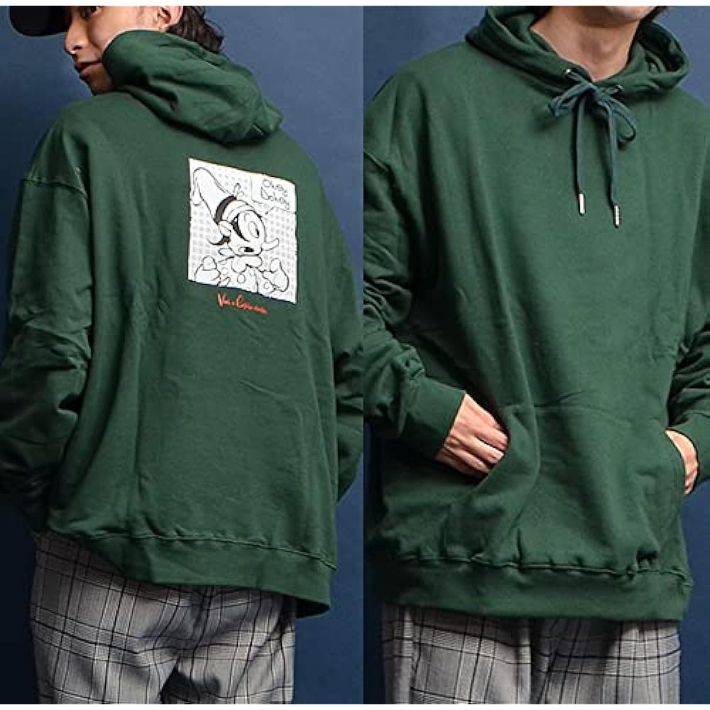 [Rubik] Big Silhouette Print Hoodie Men's Hoodie Oversized Loose Big Hoodie Print