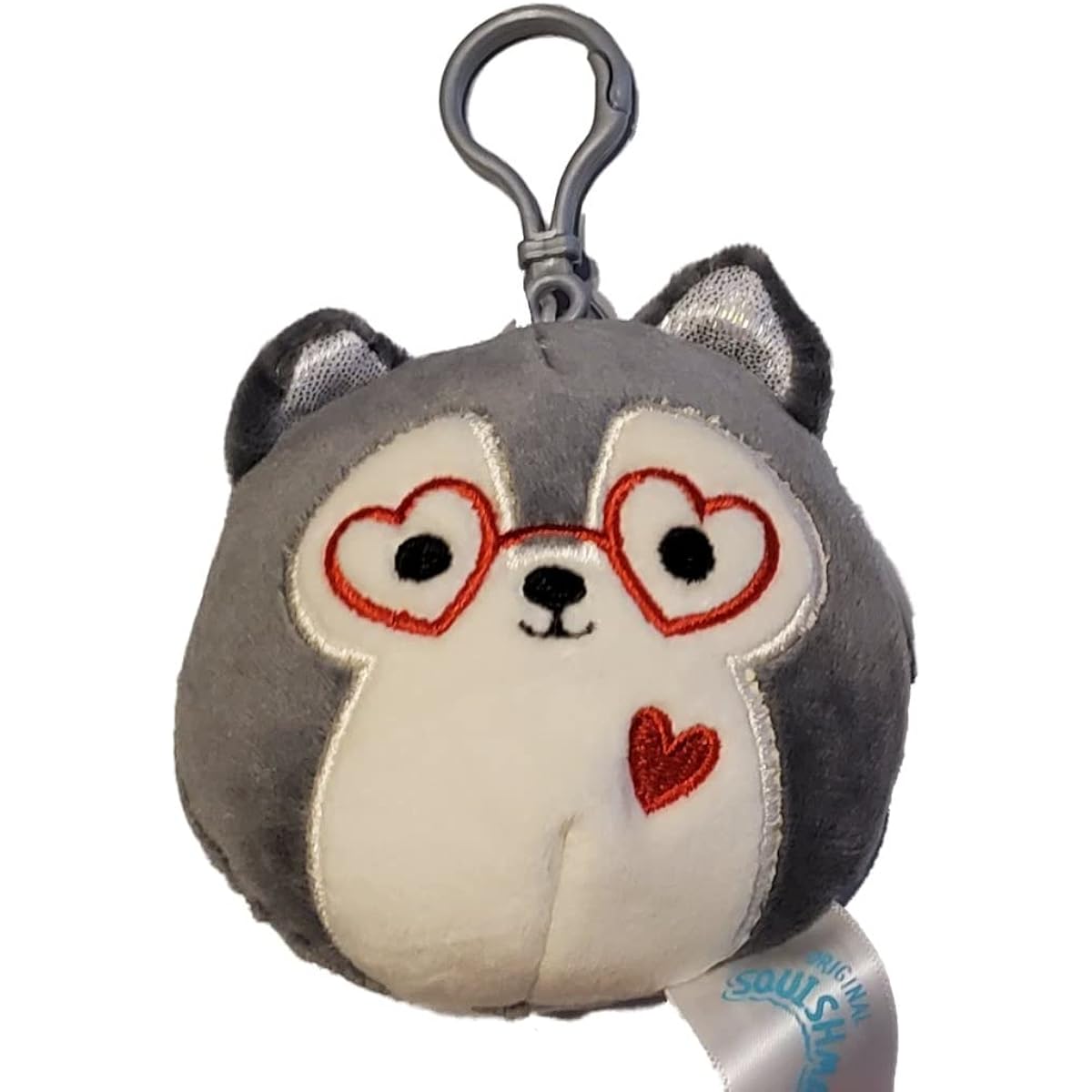 Squishmallows 3.5" Clip-On Valentine Ryan the Husky
