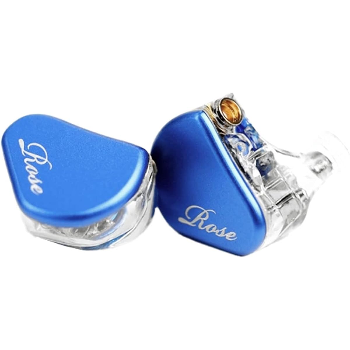 Rose Canal Earphones 4BA+1DD Wired Type 5N Single Crystal Copper Cable 14hz-26000Hz 14Ω 106dB Rose 3rd Generation Driver MMCX No Microphone Qt-9 Mk2s Blue 40g