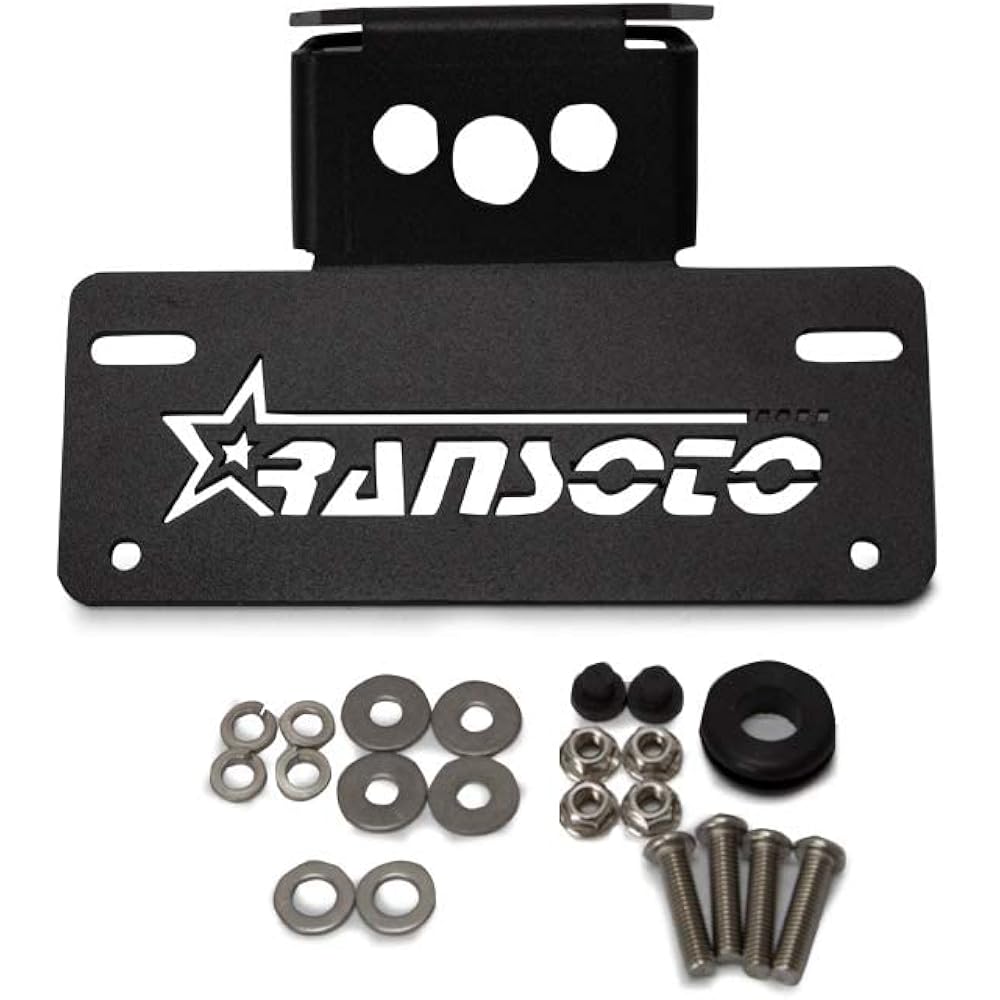 Ransoto Motorcycle Z125 Pro Fender Eliminator Kit License Plate Holder Compatible with 2015-2022 Kawasaki Z125 Z125 Pro (Black)