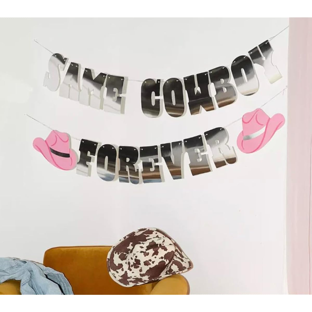 xo Fetti Same Cowboy Forever Banner Rainbow 5ft Bachelorette Party Decorations Fun Western Bach Backdrop Rodeo Banner Gag Gift