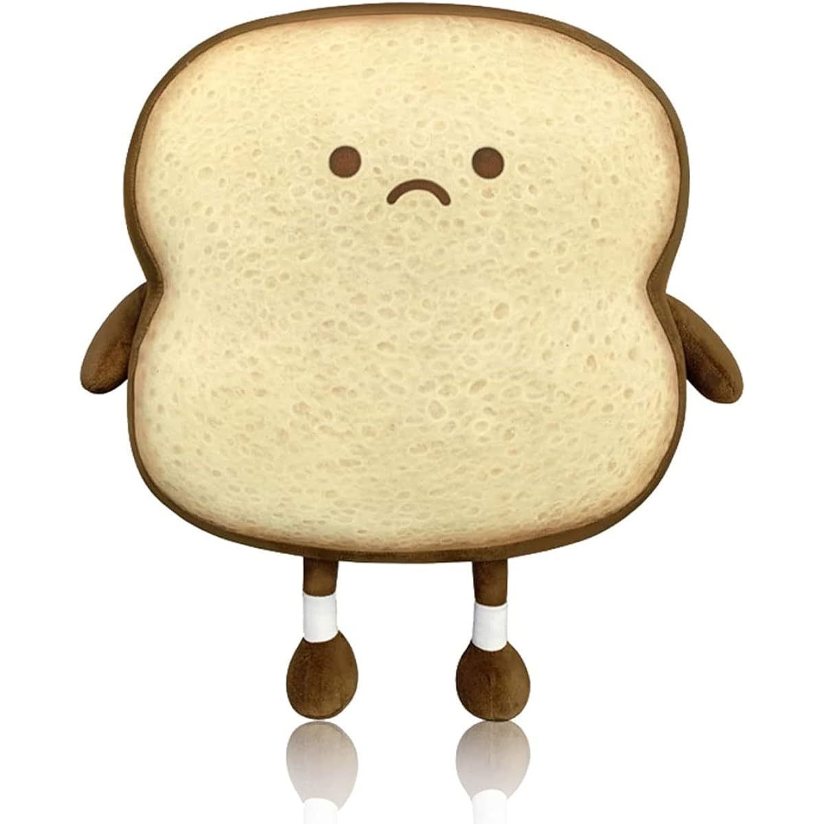 Toast Bread Plush Pillow Cute Simulation Bread Shaped Cushion Lumbar Cushion Plush Toy for Home Decoration (Unhappy)