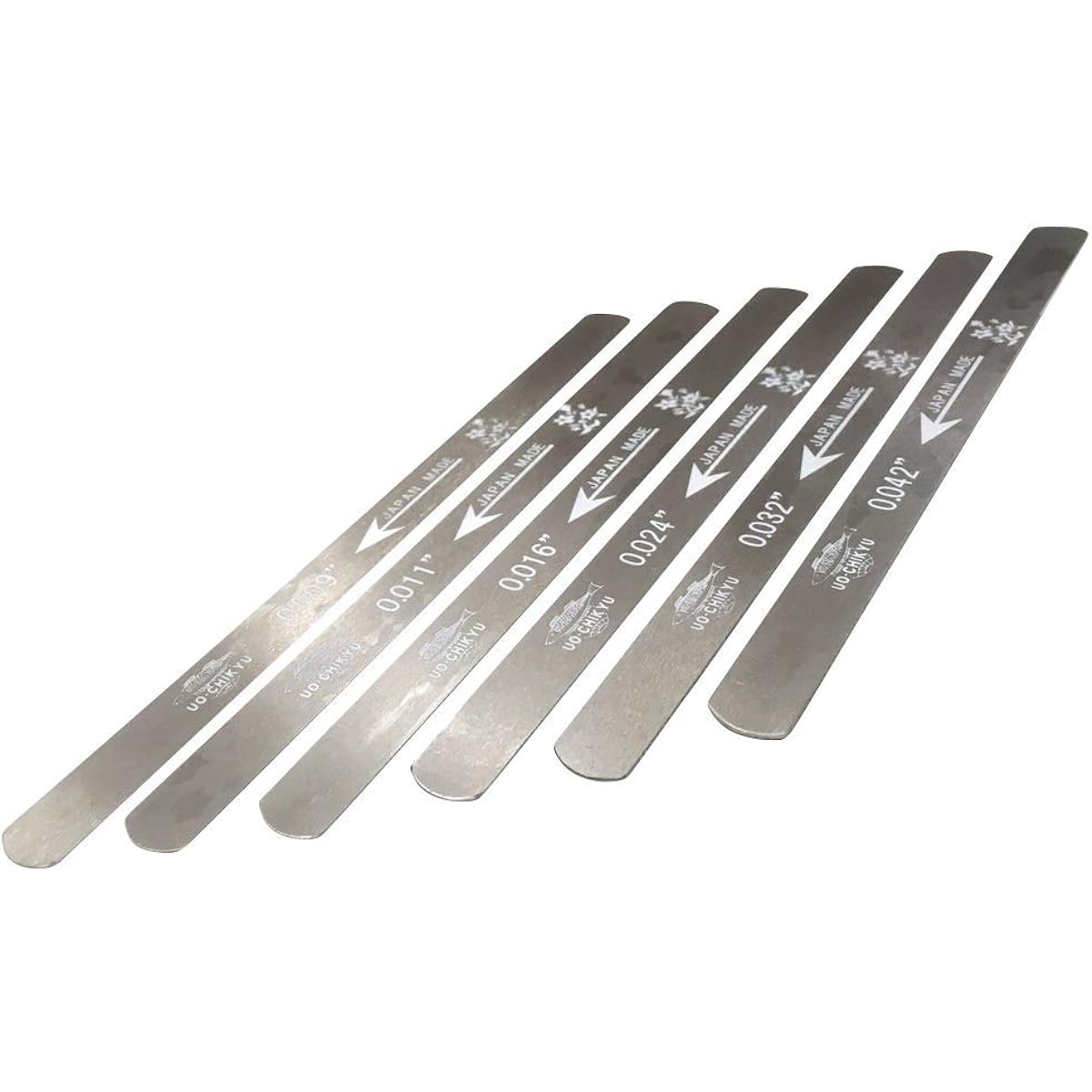 UO-CHIKYU Fish Globe Nut File Nut Groove File Set of 6 for Electric Gauge (.009-.042) [Made in Japan]