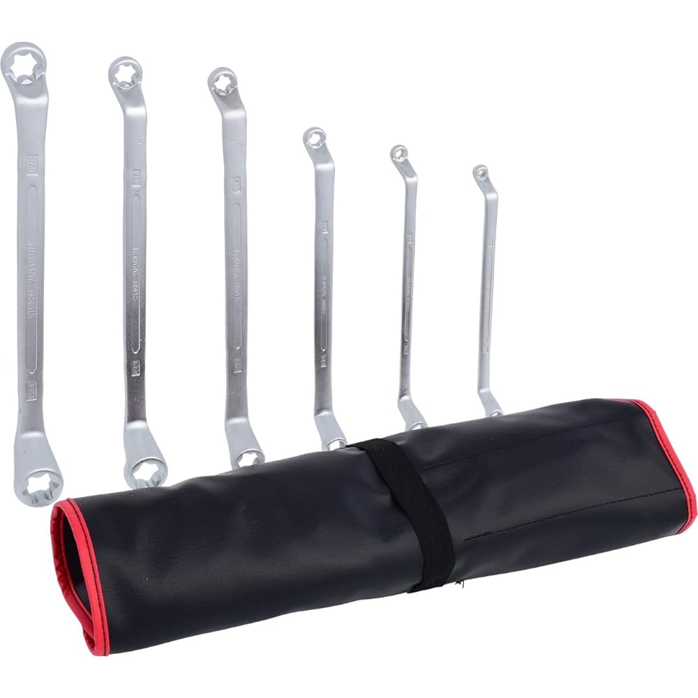 KS TOOLS CLASSIC Double ring spanner set for TX E profile offset 6 pcs 911.0360