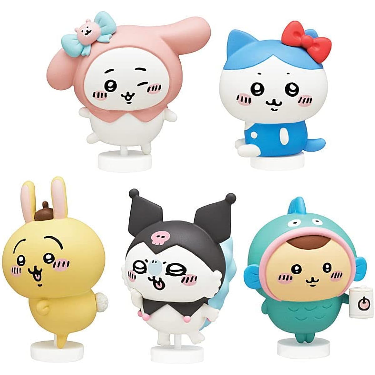 Chiikawa x Sanrio Characters Cosplay Figures [Set of 5 (Full Set)] Gacha Capsule Toy