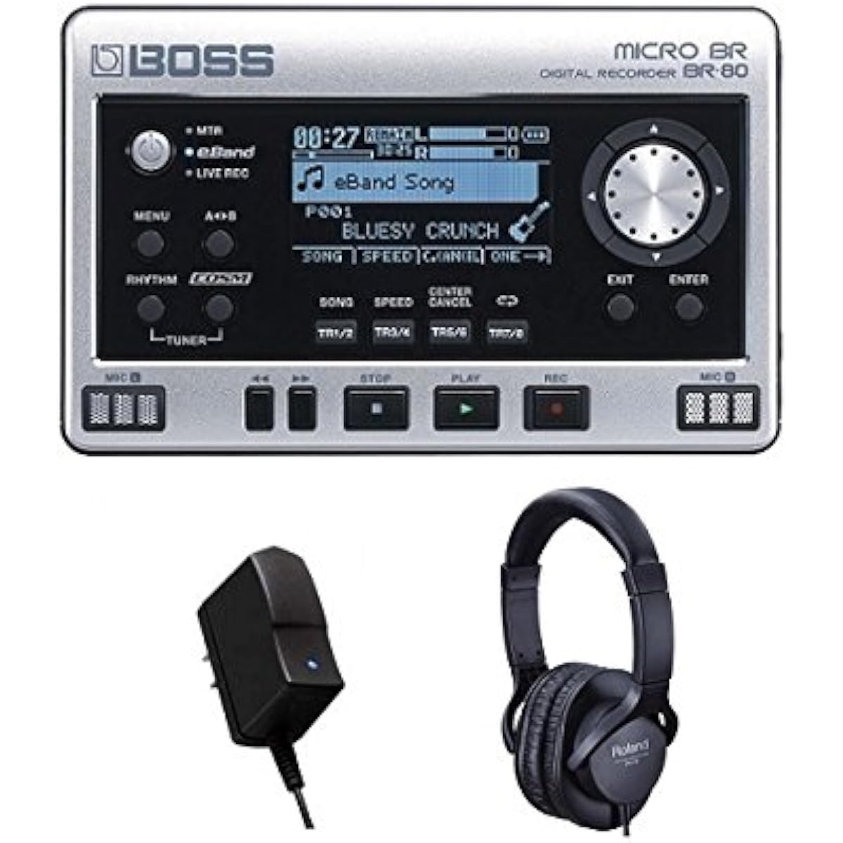 BOSS / MICRO BR BR-80 MTR, USB audio interface function -Genuine AC adapter, headphone set-