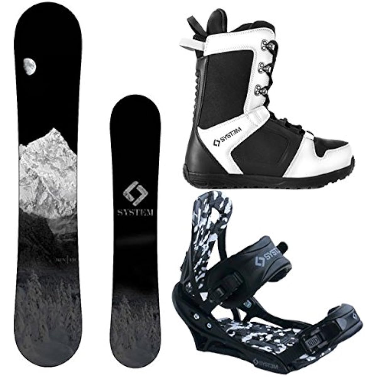 System 2019 MTN and APX Complete Men's Snowboard Package