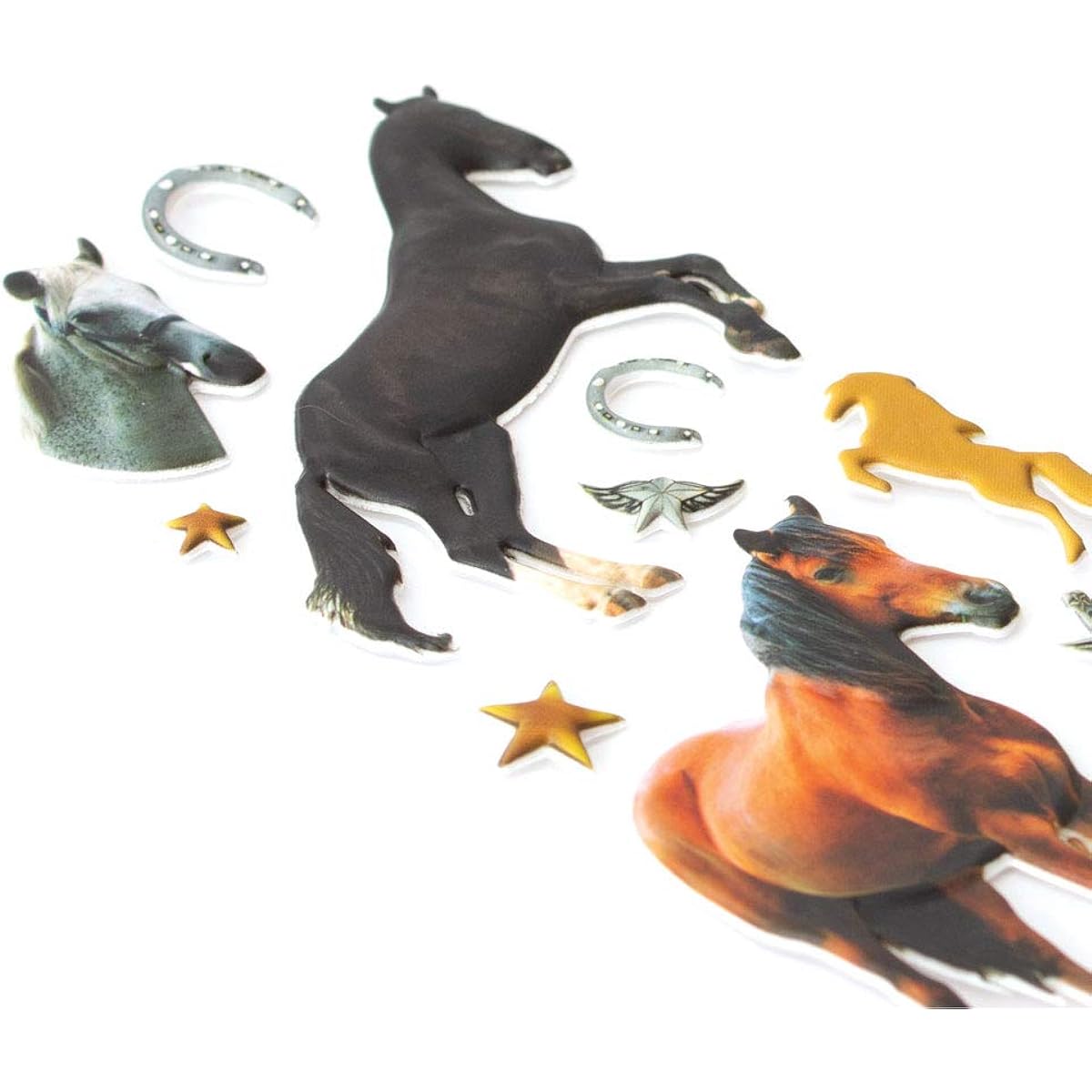 Playhouse Handsome Horse Sticker Sheet for Arts Crafts Collectibles Single STP-7008