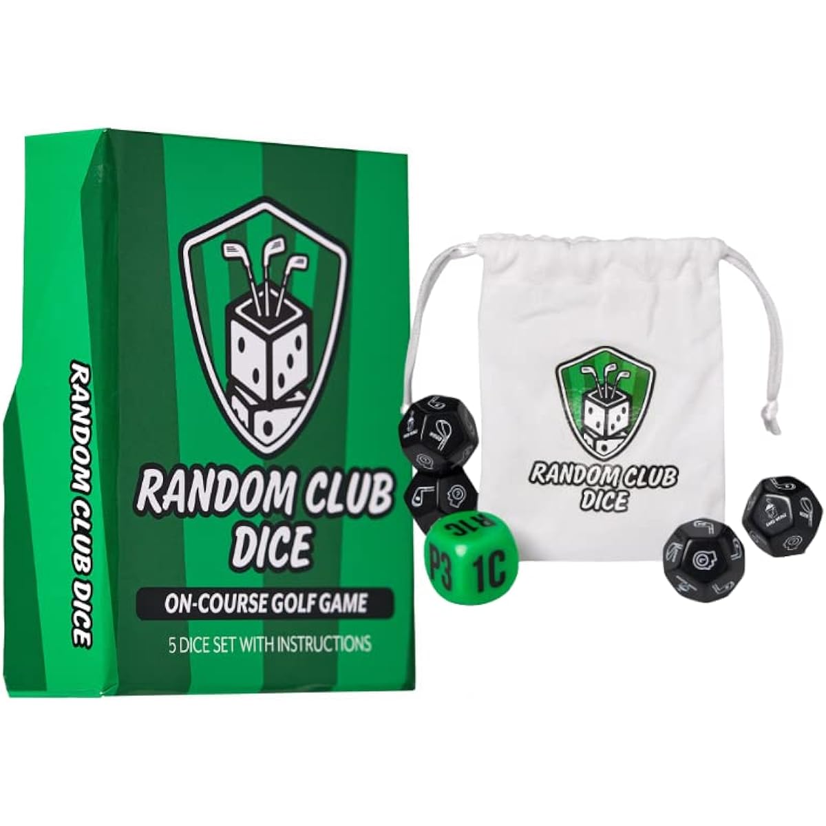 Fore Random Club Dice On-Course Golf Game Cards | Fun and Challenging Golf Game | Great for Golfers of All Skill Levels