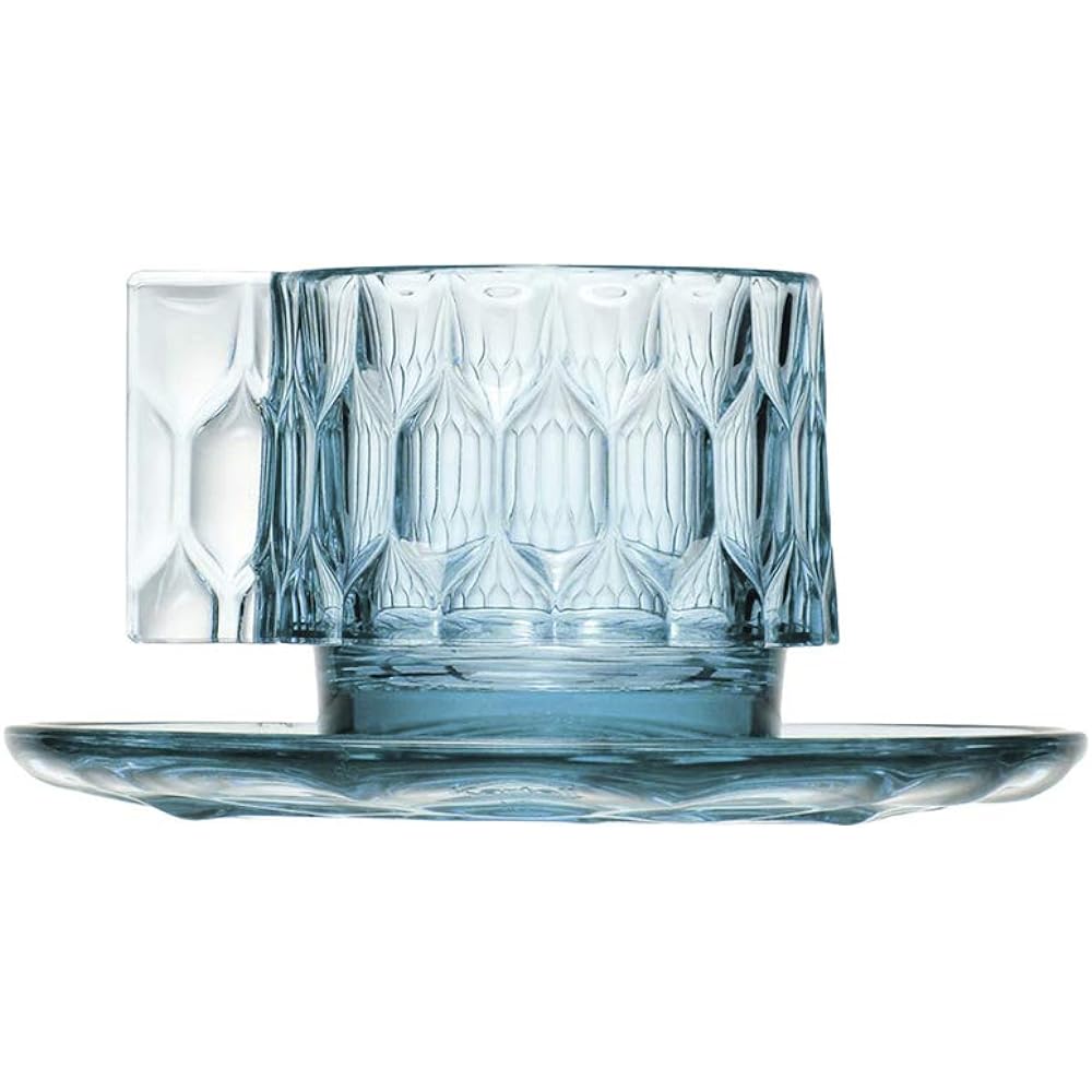 Kartell Tableware Light Blue W8/D6.5/H5.5cm Jerry's Family Coffee Set SFAC-K1582-E4-4S 4 Pieces Set of 4