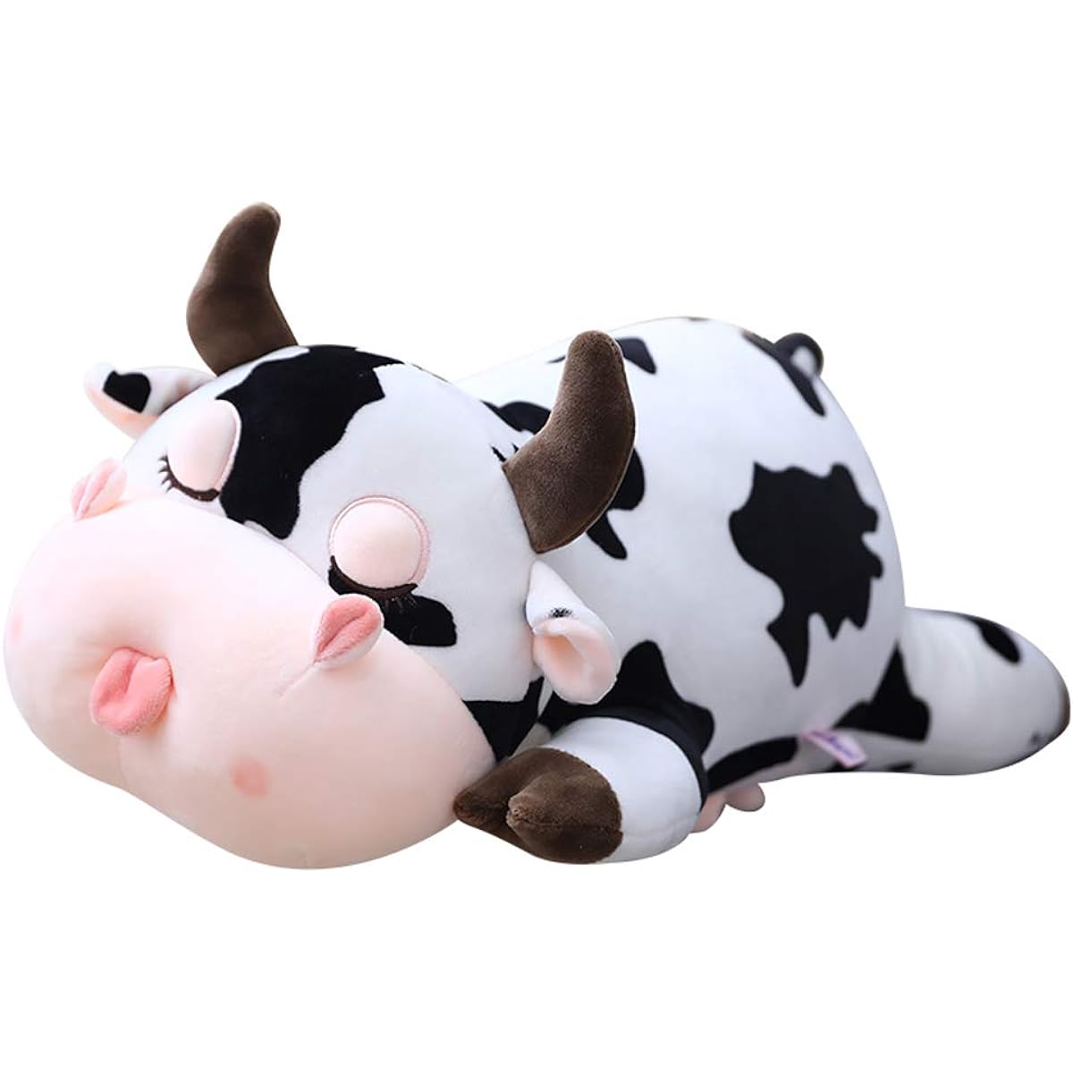 Jensquaify Cow Plush Pillow, Cute Cow Stuffed Animal Toy, Soft Cow Plush Toy Gift for Kids, 19.6 Inch