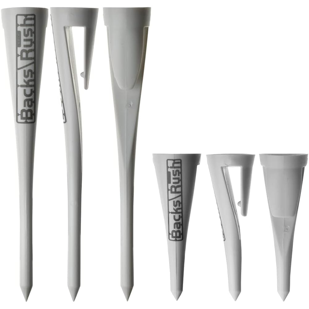 Backs＼Rush Golf Tees, 6 Tees, Long Tees, Short Tees, Made in Japan, Heavy Duty Bassura Tees