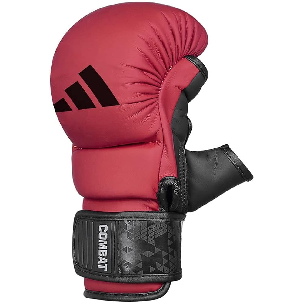 adidas Open Finger Gloves FLX3.0 Combat 50 TILT Sparring Grappling Gloves ADIC50GG //Adidas MMA Mixed Martial Arts (Medium, Red)