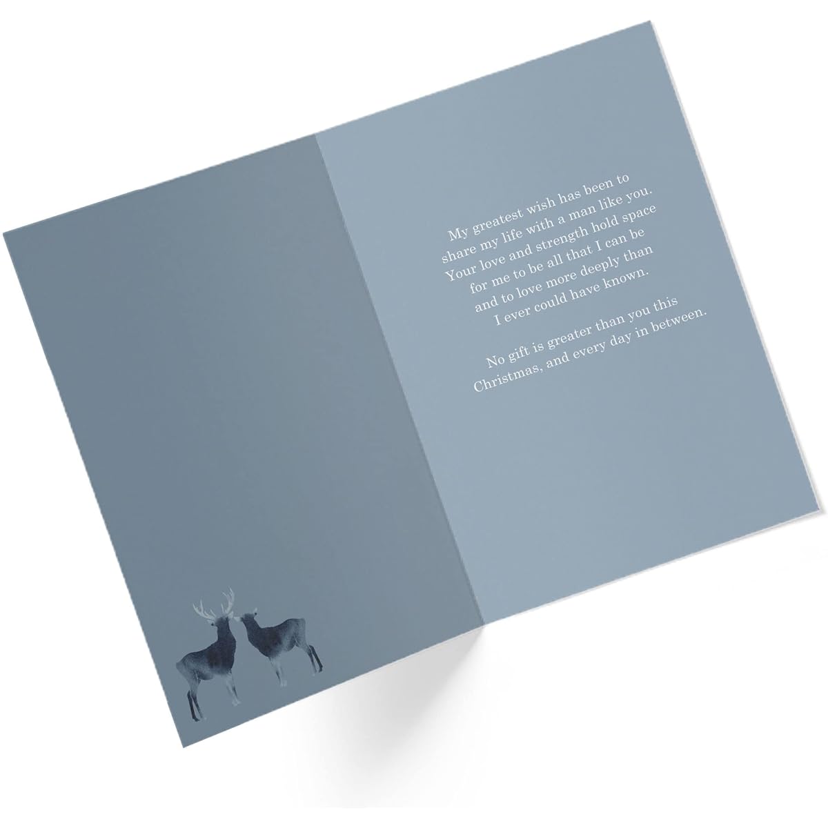 1Up Greetings Christmas Card for Husband | Christmas Tree and Deer | Your Purchase Helps Animals in Need | 5" x 7.5" | Single Card with Envelope | Made in the USA | Woman-Owned Small Business