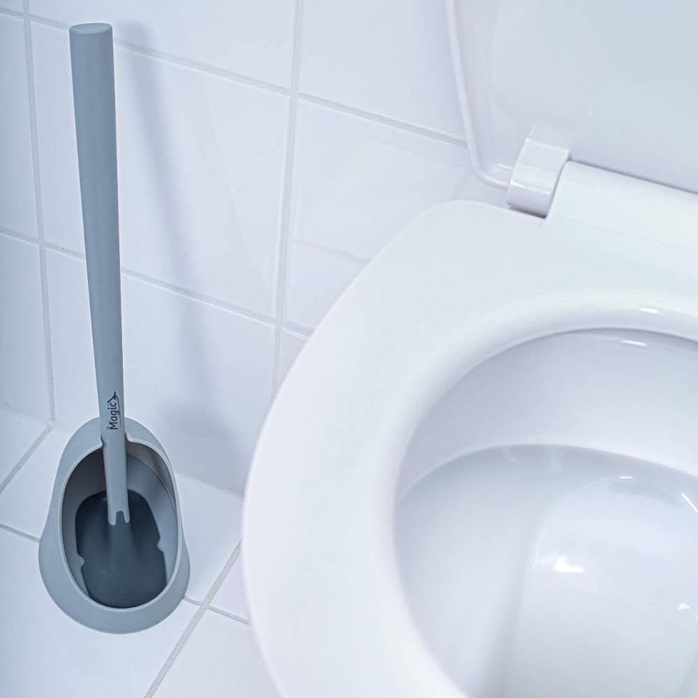 RIDDER Magic Toilet Brush Flip White Toilet Cleaning Rubber 11.8x14.7x43.7cm Planning Germany RI2107401