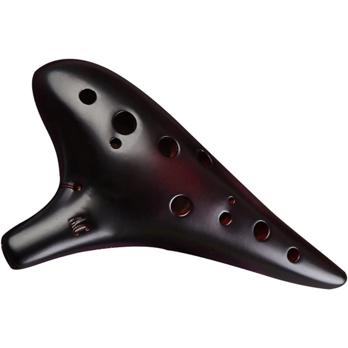Student Ocarina Musical Instrument 12 Holes Alto C Tone Ocarina Smoked Ceramic Ocarina with Protective Bag Ocarina Musical Instrument