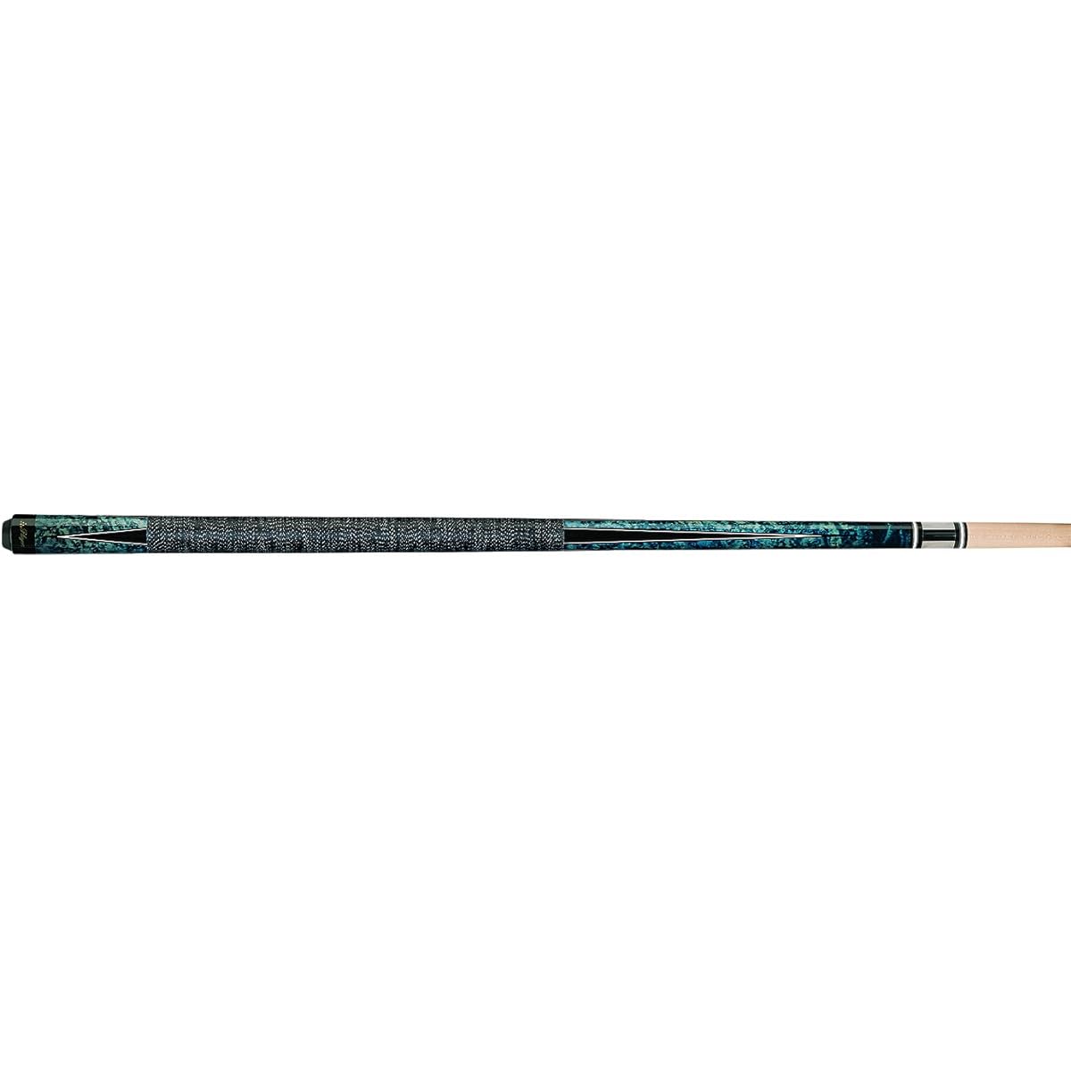 Players G-1002 Cobalt Super Birds-Eye Maple with Black and White Point Cue
