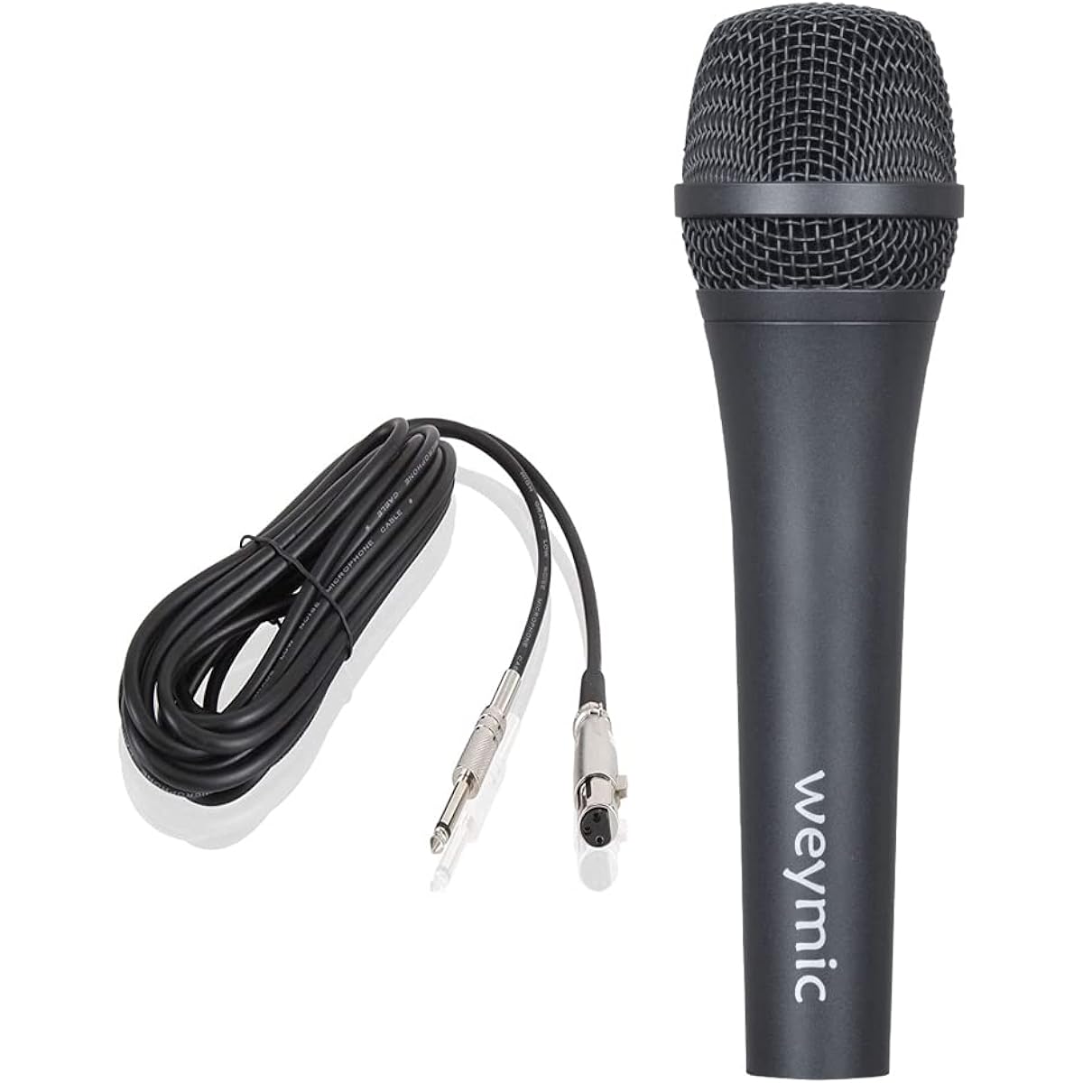 WEYMIC Wm80 Classic Style Dynamic Vocal Instrument Clean Sound Metal Body Mic/With Cable 16.4' XLR - 1/4''