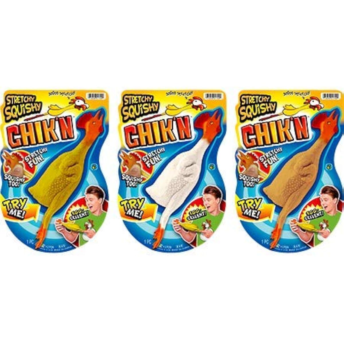 JA-RU Super Stretch & Squishy Chicken Toys (12 Chicken Assortment) Rubber Chicken Funny Gag Squishy Toys for Kids Teens Adults Novelty Party Favors Pinata Fillers Christmas Stocking Stuffers. 1709-12