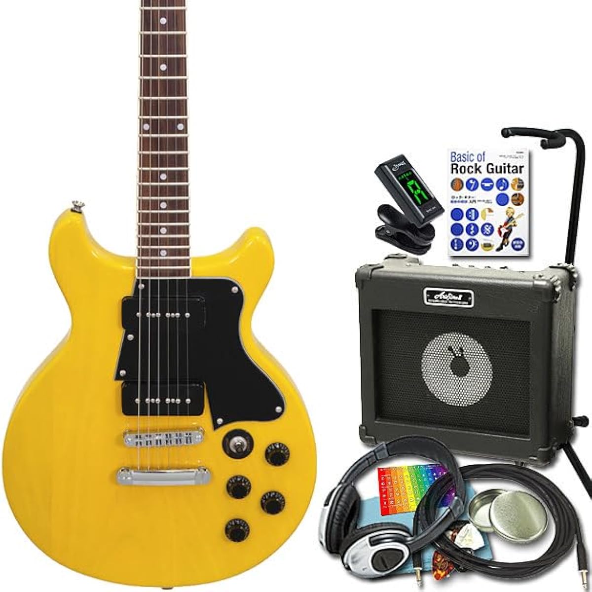 Electric Guitar Beginner Set Les Paul Special Type 15-piece Set Blitz BLP-SPL DC YL