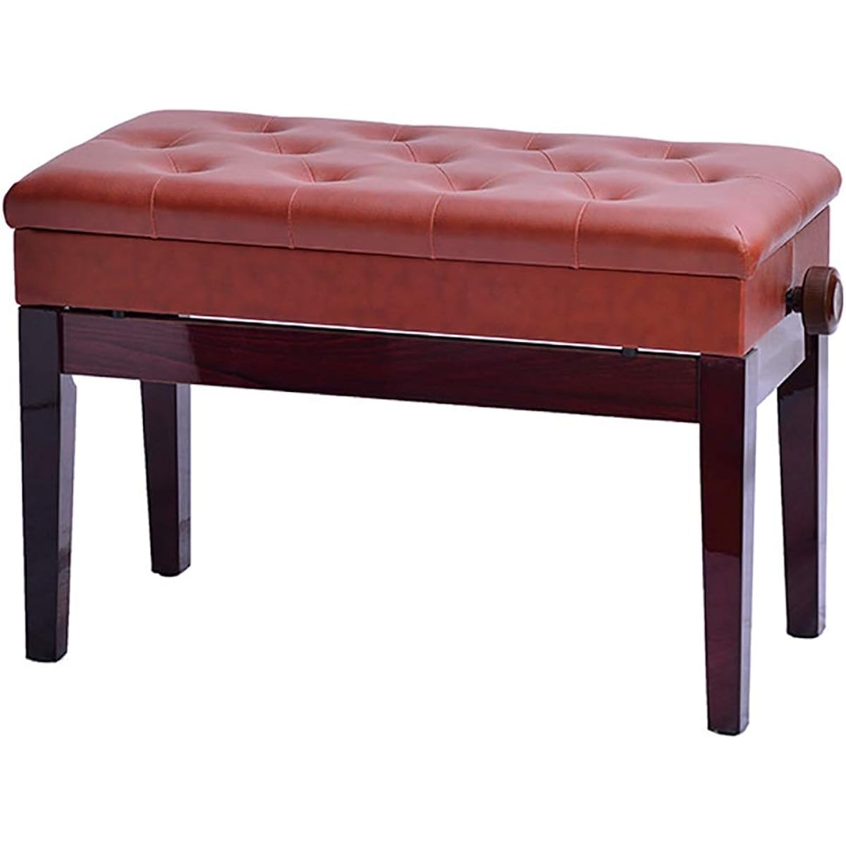 Piano bench Bookshelf lifting piano stool Wooden piano stool Double piano stool Piano chair (Color: Reddish brown, Size: 80x35x45cm)