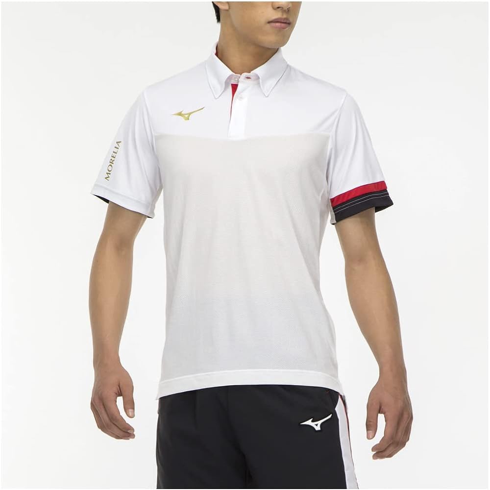 [Mizuno] Soccer Wear MORELIA Hybrid Field Polo Shirt Solar Cut Highly Ventilated P2MA2005