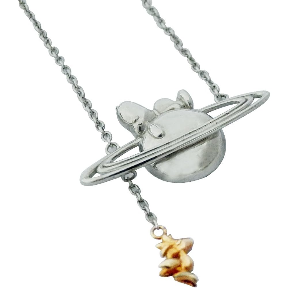 Peanuts Snoopy Silver Necklace Saturn Chain 40cm SNAC511