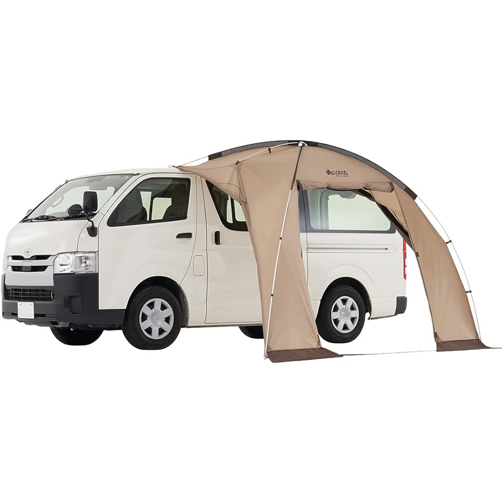 LOGOS Tradcanvas High Type Car Side Awning for 2 People Beige (Approx.) Width 320 x Depth 250 x Height 210 cm