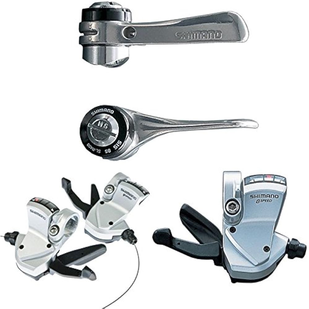 SHIMANO Shifting Lever (ROAD) SL-R400-F Left and Right Set 2/3x8S Down Tube Shifter Included/Shift Inner ISLR400F CLARIS