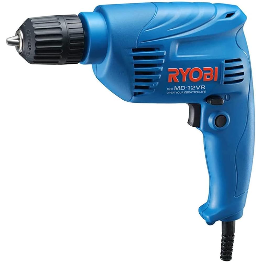 Kyocera Old Ryobi Drill MD-12VR Ironwork 10mm Woodwork 13mm 641551A [Rotation speed can be changed according to the material Easy to grip and easy to use, perfect for beginners] Drilling capacity (Ironwork) 10mm / (Woodwork) 13mm Lightweight 1.0Kg Rotati