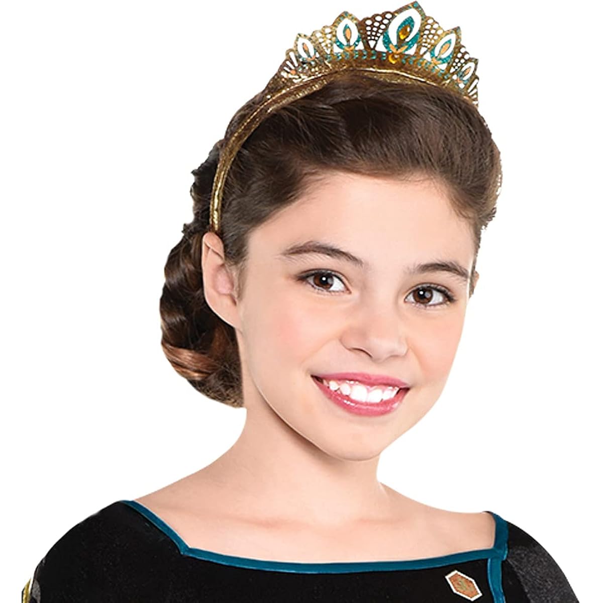 Party City Disney Frozen 2 Head Anna Halloween Costume for Kids Dress Leggings for Pretend Play