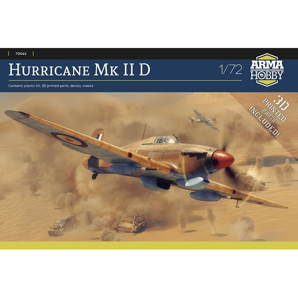 Arma Hobby 1/72 Royal Air Force Hurricane Mk.2d Limited Edition Plastic Model ADL70062