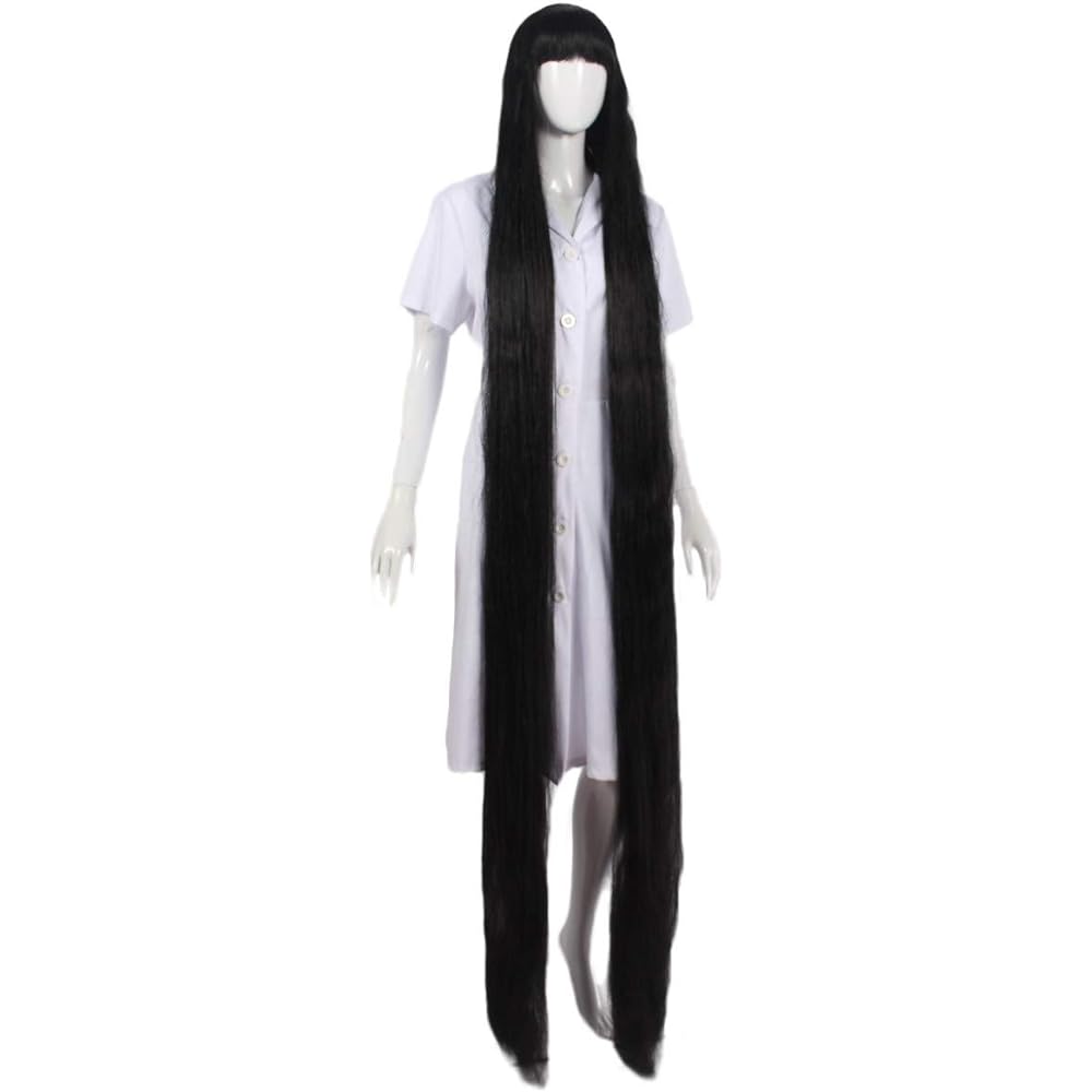 Wigs2you Costume Wig H-3271 Super Long Straight Thick Black Hair Black Full Wig Cosplay Wig Crossdressing Men's Dressing Twin Coordination Party Wig Standard M Size