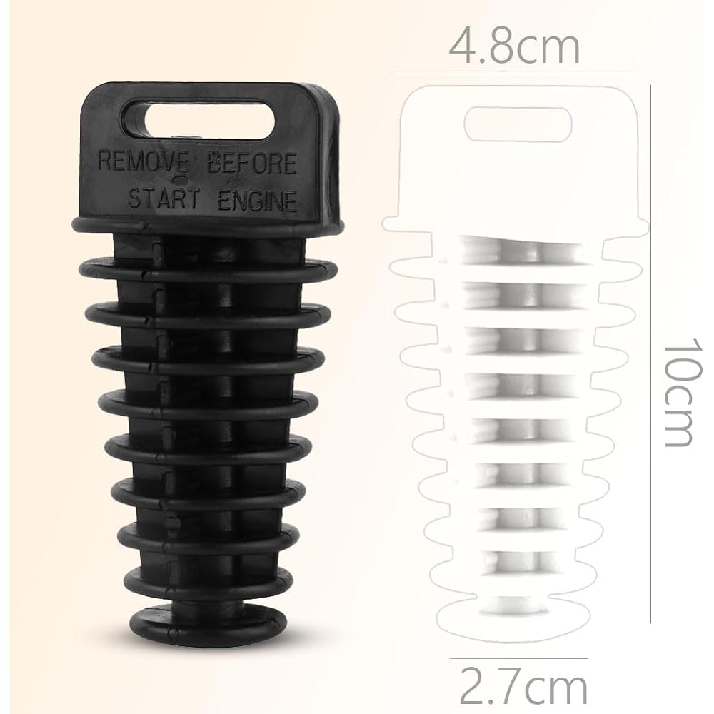 Muffler Wash Plug Motorcycle Dirt Bike 2/4 Stroke ATV Quad Silencer Wash Plug Kit (Color: Black) Car Modification/Modification/Performance Supplies Dirt Bike Plug 4 Stroke